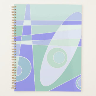 Agenda Abstrato Surfing Pastel Purple Green