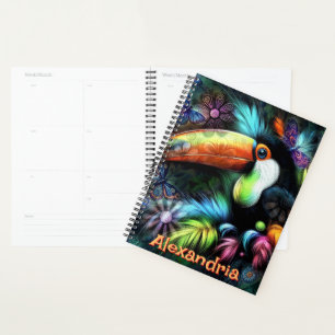 Agenda Abstrato Toucan Whimsical Personalizado