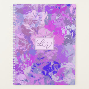 Agenda Abstrato Trendy Camo Pink Púrpura Azul