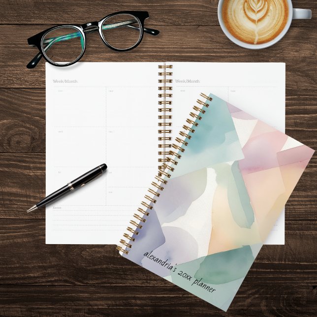 Agenda Abstrato Watercolor (Criador carregado)