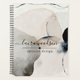 Agenda Abstrato Watercolor Forma Designer Interior