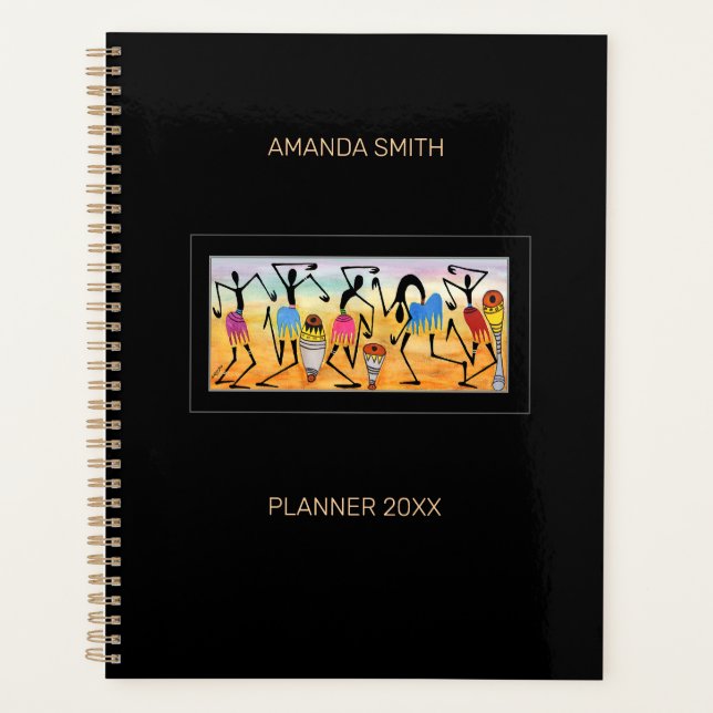 Agenda Abstrato, Watercolor, Ritmo de Dança de Quebra Inc (Frente)