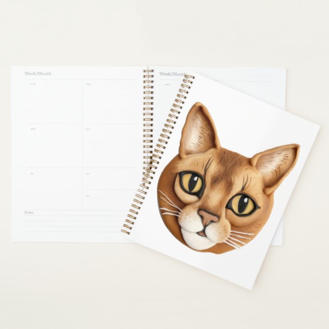 Agenda Abyssinian Cat 3D Inspirado (Exibição)