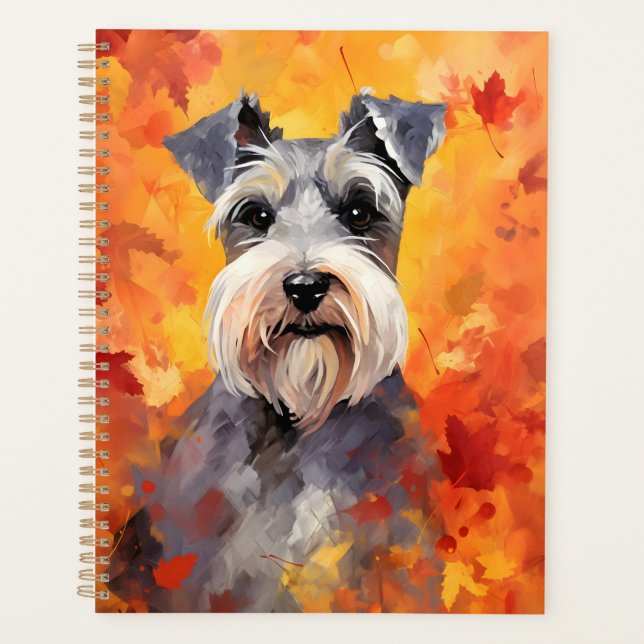 Agenda Ação de Graças de Miniatura Schnauzer Autumn (Frente)