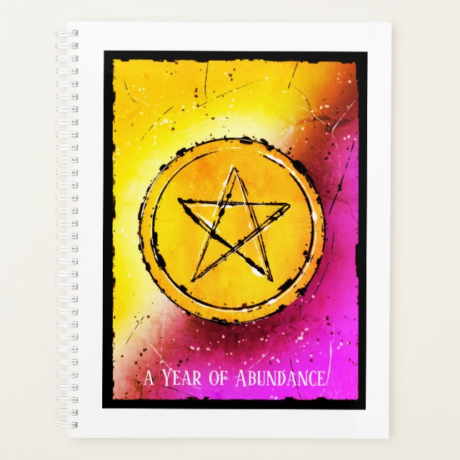 Agenda Ace de Pentáculos Planner de 12 Meses (Frente)