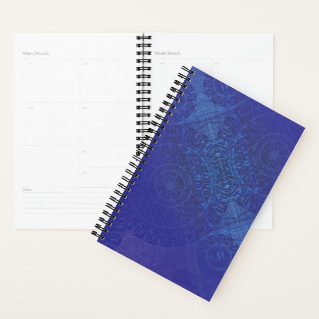 Agenda Aceitação | Medalhões Blue Indigo Violet Boho (Exibição)