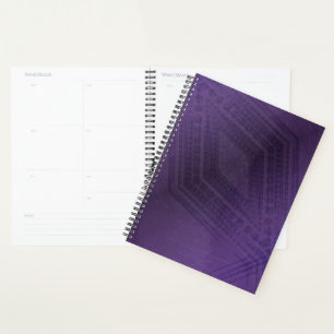 Agenda Aceitação Padrão de Boho Eclético Violet