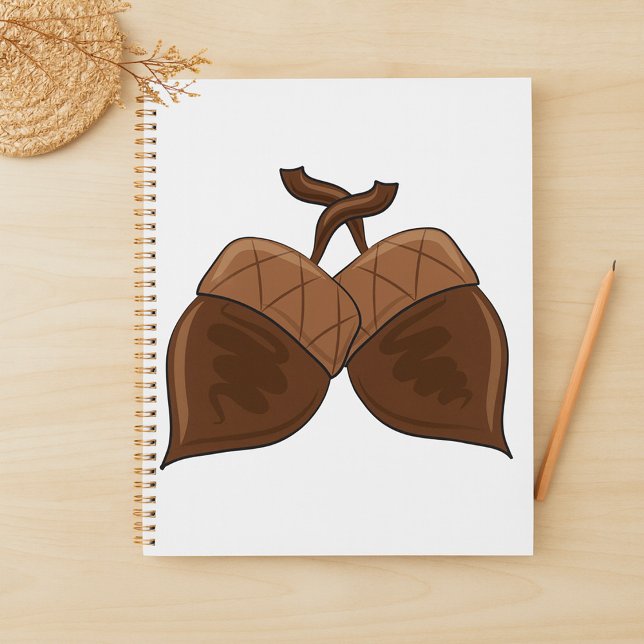 Agenda Acorns Rustic Autumn Nature (Criador carregado)