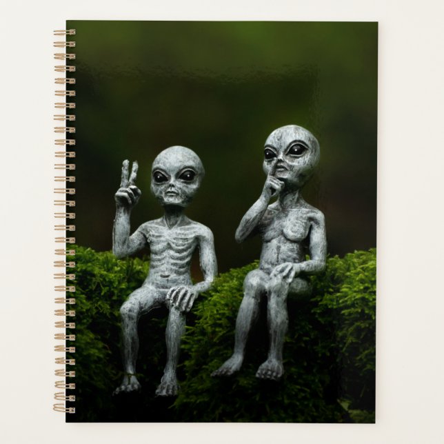 Agenda ACREDITO! Planner de Alienígena em Cubo (Frente)