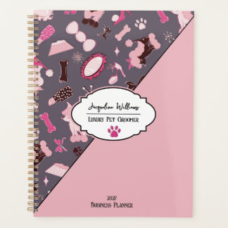 Agenda Acuteladora de animais rosa feminina de meados do 