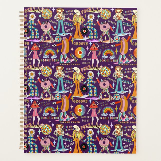 Agenda Adesivo Disco dos Anos 70 (Frente)