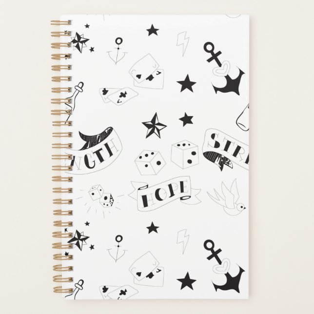 Agenda Adesivos Tattoo Flash Hope (Frente)