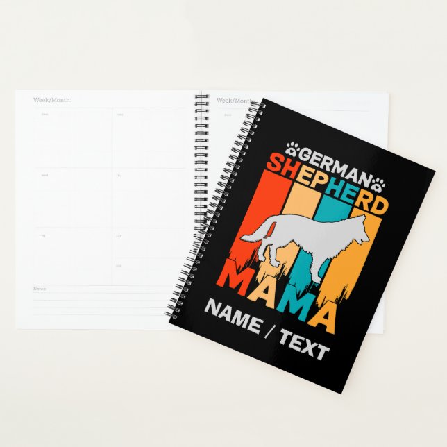 Agenda Adicionar German shepherd de nome MAMA, azul casta (Exibição)