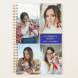 Agenda Adicione o seu próprio Azul de Colagem de Fotograf