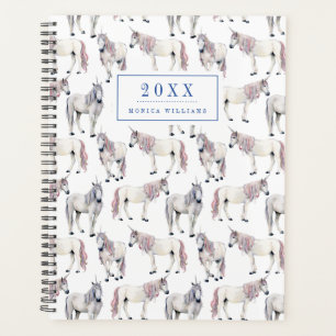 Agenda Adicione seu nome/ano   Watercolor Unicorn Fairy T
