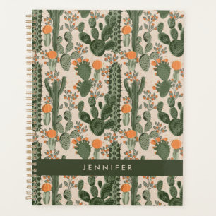 Agenda Adicione seu nome Padrão Colorido De Cactus