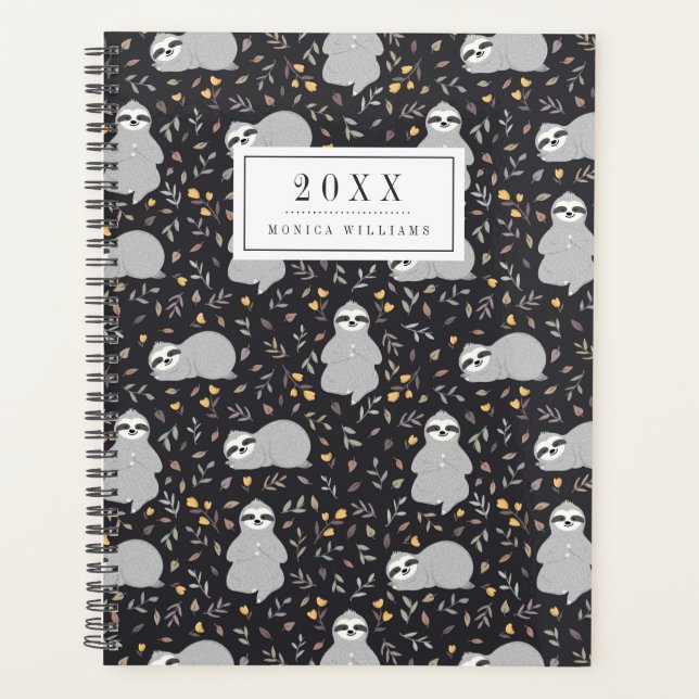 Agenda Adicione seu nome | Padrão De Lama De Bebê Tropica (Frente)