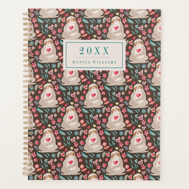 Agenda Adicione seu nome | Padrão de lama do Namorados (Frente)