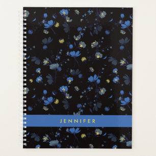 Agenda Adicione seu nome Padrão Floral do Vento