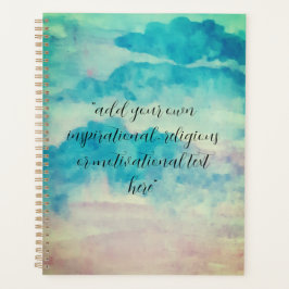 Agenda Adicione Seu Texto Aquarela Belos Céus Azuis