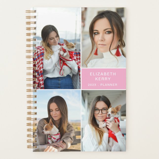 Agenda Adicione sua própria Colagem de Fotos Personalizad (Frente)