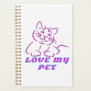AGENDA ADORA MEU GATO DE PINCO DE PINO
