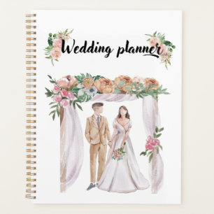 Agenda Adorável casamento de aquarela