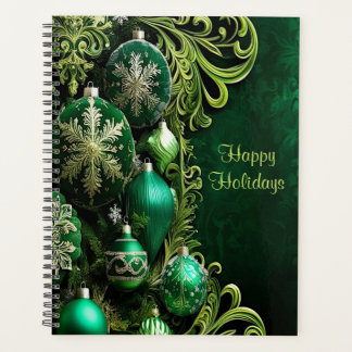 Agenda Adornos Decorativos Verdes Feriado