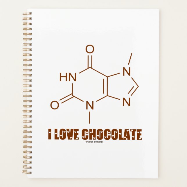 Agenda Adoro Chocolate Theobromine Molecule Chemistry (Frente)
