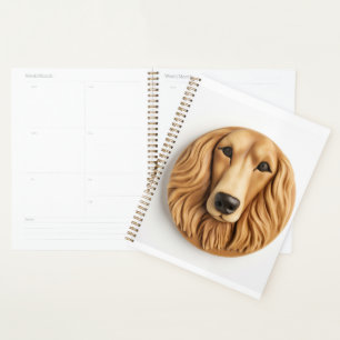 Agenda Afghan Hound Inspirado em 3D