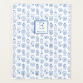 Agenda Afirmações Azul E Branco Do na moda