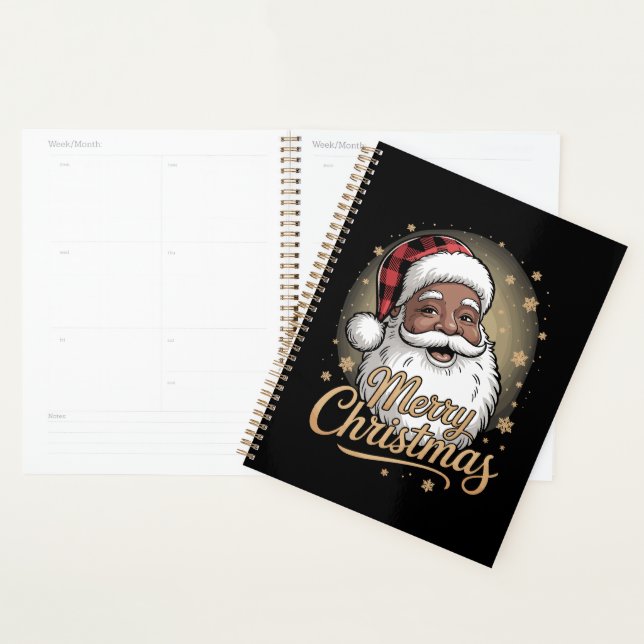 Agenda African American Christmas Pajamas Santa Claus  (Exibição)