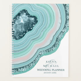 Agenda Agate Geode Glitter Planos de Casamento ID647