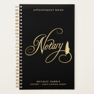 Agenda Agente de Empréstimo Notário do Elegante Dourado