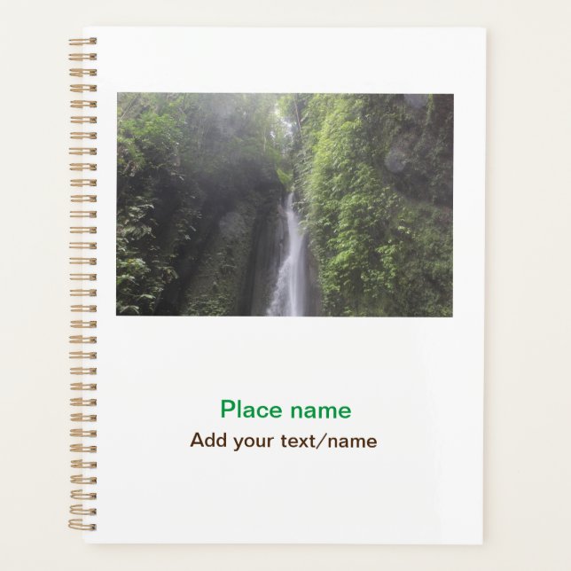 Agenda água oceano praia foto adicionar nome texto local  (Frente)