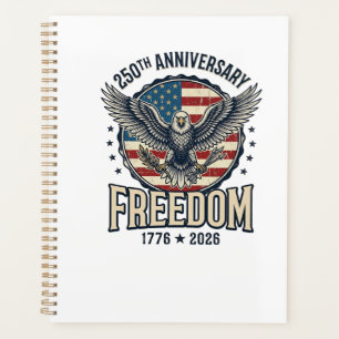 Agenda Águia Patriótica Vintage do 250º Aniversário da Li