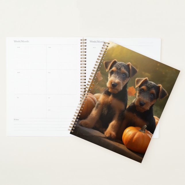 Agenda Airedale Puppy Autumn Delight Pumpkin (Exibição)