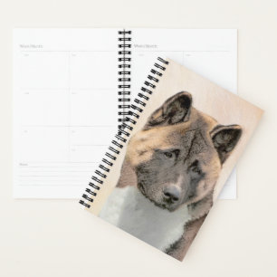 Agenda Akita Painting - Bela Arte Canina Original