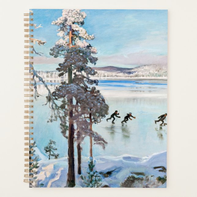 Agenda Akseli Gallen-Kallela - Patinadores perto de Kalel (Frente)