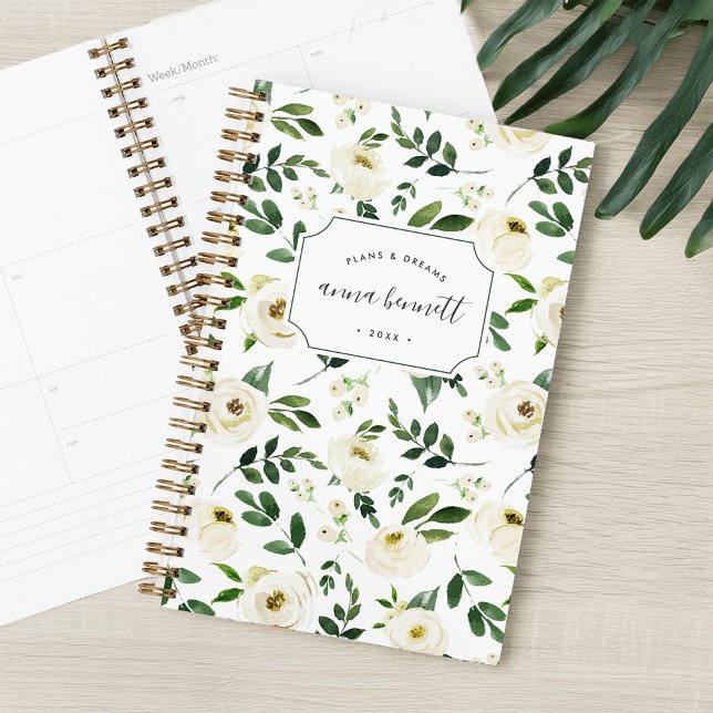 Agenda Alabaster Floral Personalizado (Criador carregado)