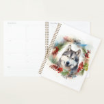 Agenda Alaskan Malamute, Festivo Wreath Christmas Pup<br><div class="desc">Procurando o presente de Natal perfeito para seu amigo peludo? Nosso presente de Natal é o que você precisa! Com um tema de Natal encantador, é o presente ideal para o seu querido animal de estimação. Quer você seja uma mãe de cachorro, pai de cachorro, ou simplesmente um amante de...</div>