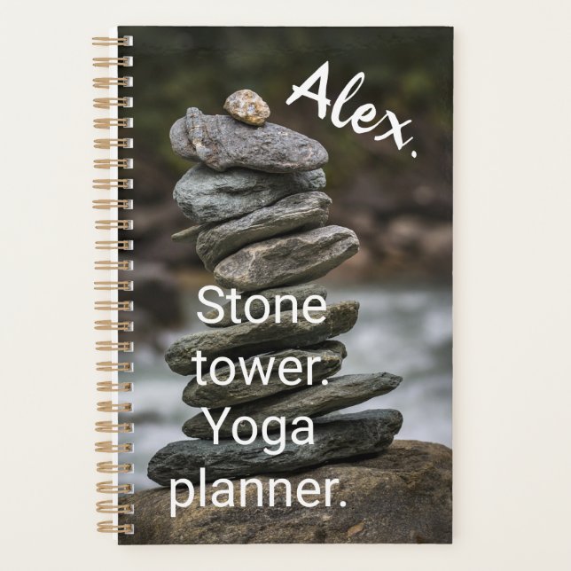 Agenda Alex. Torre de pedra. Personalizar yoga (Frente)