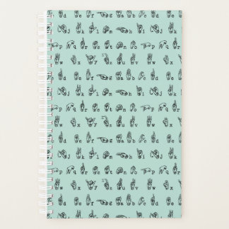 Agenda Alfabeto da linguagem de sinais ASL Jade // Americ