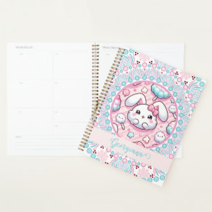 Agenda Algodão Personalizado Candy Kawaii Bunny Dot Manda