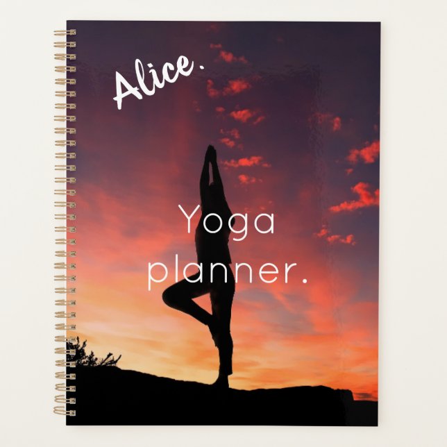 Agenda Alice. Personalização elegante de Yoga (Frente)