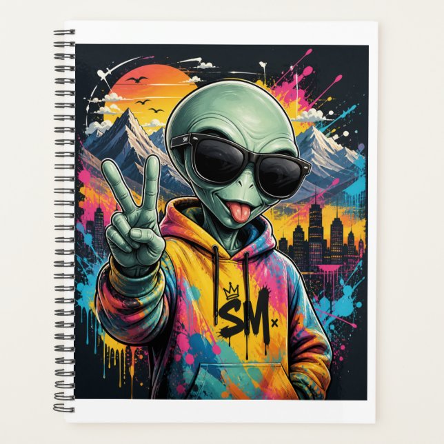 Agenda Alienígena Engraçado (Frente)