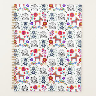 Agenda Alpaca Pinata com Casa Azul e Flores