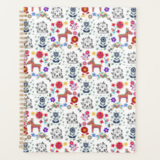 Agenda Alpaca Pinata com Casa Azul e Flores