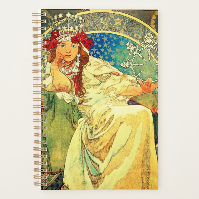 Agenda Alphonse Mucha Art Nouveau Princess Hyacinth (Frente)