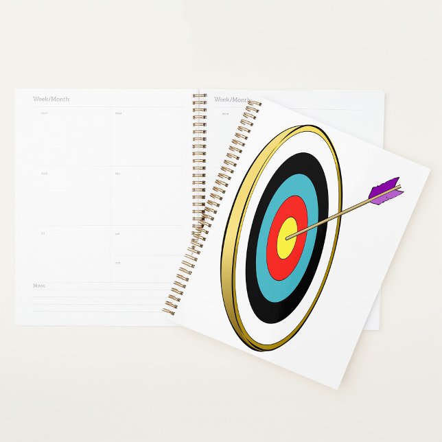 Agenda Alvo de Archery Bullseye com Arrow Hitting Center (Criador carregado)